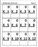 Multiplication Flash Cards x 0 - x 12