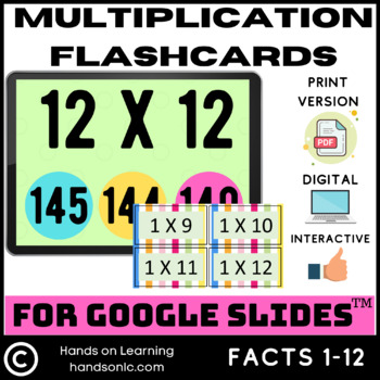 Preview of Multiplication Flashcards for Google Slides