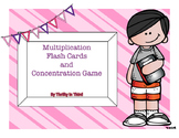 Multiplication Flashcards and Concentration Game
