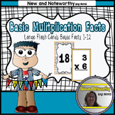 Multiplication Flashcards with Basic Facts --- Large Flashcards