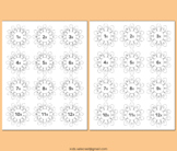 Multiplication Flower Worksheets 1-12 Blank Template Math 