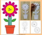 Multiplication Flowers Worksheet 0-12 Blank Template Math 