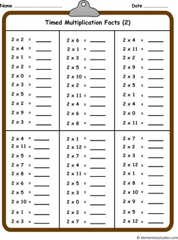 Multiplication Fluency by ElementaryStudies | Teachers Pay Teachers