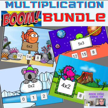 Preview of Multiplication Fluency BOOM Card BUNDLE