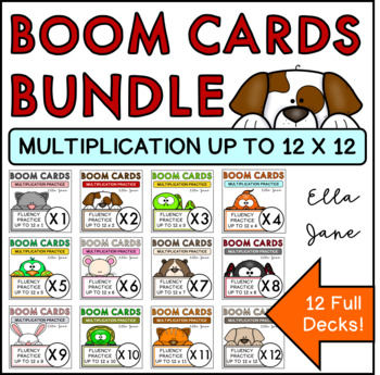 Preview of Multiplication Fluency Boom Cards Bundle