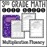 Multiplication Fluency Math Exit Slips 3rd Grade Common Core