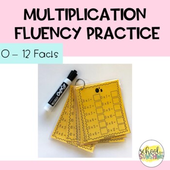 Preview of Multiplication Fluency Practice