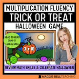 Multiplication Fluency Trick or Treat Halloween Game (like