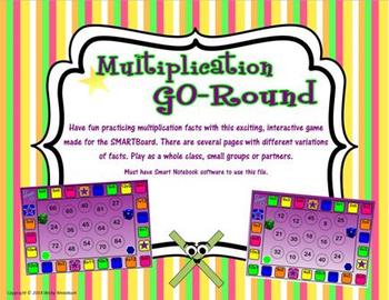 Preview of Multiplication GO-Round SMARTboard Game