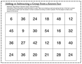 Multiplication Game: Adding or Subtracting a Group from a 
