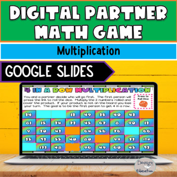 Preview of Multiplication Game Digital Partner Math Game | 3rd and 4th Grade Math Practice