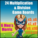 Multiplication Game & Division Game in One - 6 Men's Morri