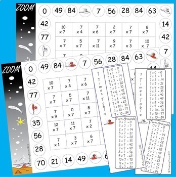 multiplication fluency games for 0 to 12x by teaching trove tpt