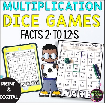 Dice Multiplication Game A4 Laminated KS1/KS2/SEN/Numeracy/Multiplication 