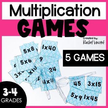 Preview of Multiplication Games - Headbands, Spoons, and more - Multiplication Fluency Fun!