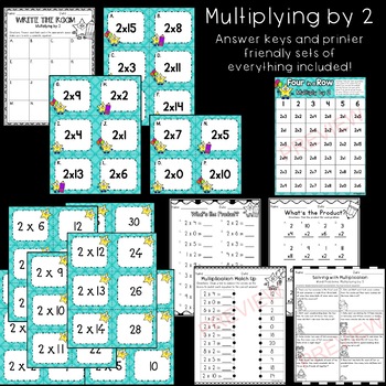 worksheets math 1 sets for grade (Multiply Multiplication Games/Activities/Worksheets by 2