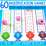 Multiplication Facts Practice: 60 Printable Multiplication Games