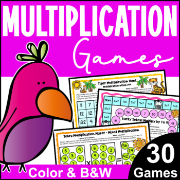 Preview of Multiplication Games for Fact Fluency - Fun Multiplication Facts Practice