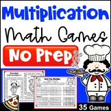 Multiplication Games for Fact Fluency: NO PREP Math Games: Printable & Digital