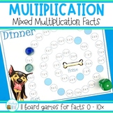 Multiplication Games - mixed multiplication facts practice