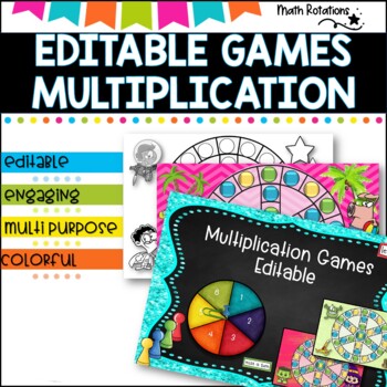 Preview of Multiplication Games pack- editable Set 2