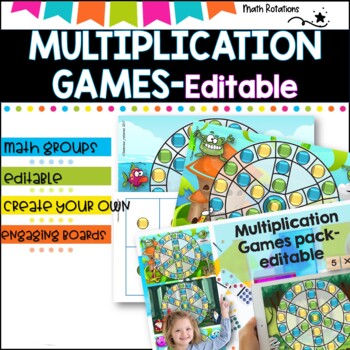 Preview of Multiplication Games pack- editable 
