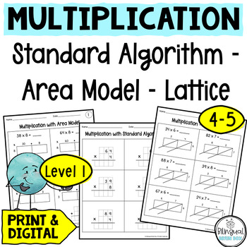 Preview of Multiplication  - Area Model - Lattice Multiplication - Standard Algorithm