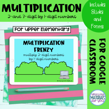 Preview of Multiplication Google™ Classroom | Spring