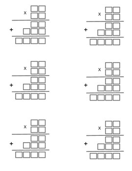 Multiplication Graphic Organizer 2 & 3 Digits x 2 digit number | TpT