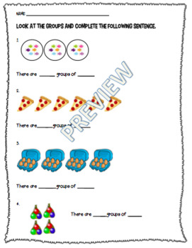 Preview of Multiplication Grouping Worksheet or Assessment *RECENTLY UPDATED*