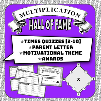 Preview of Multiplication Hall of Fame [Times Quizzes, Awards, and More!]
