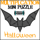 Multiplication Halloween BAT Cooperative Mini-Puzzle for Display