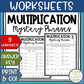 multiplication hidden mystery phrases by thankful in third tpt