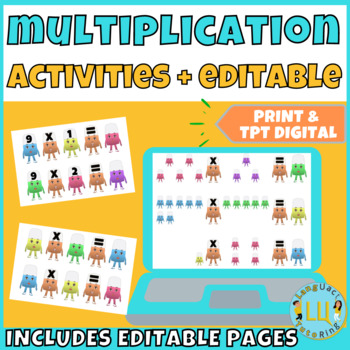 Preview of Multiplication Interactive | EDITABLE activities | DOLLAR DEAL!