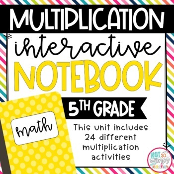 Preview of Multiplication Interactive Notebook for 5th Grade