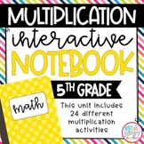 Multiplication Interactive Notebook for 5th Grade