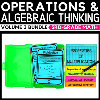 Preview of Operations and Algebraic Thinking Task Cards Volume 3