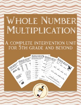 Preview of Multiplication Intervention Unit (Whole Numbers)