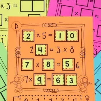 multiplication logic puzzles digital printable distance learning