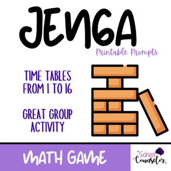 Preview of Multiplication Jenga - 1 to 16 Time Tables