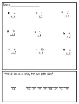 multiplication jokes and riddles by msvteachesgrade3 tpt