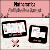 Multiplication Journal- Tracker, Strategies, Practice Page