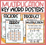 Multiplication Key Word Posters for Bulletin Board - Facto