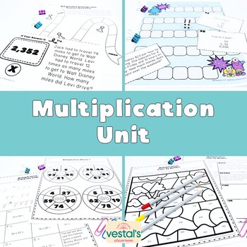 Preview of Multiplication Lessons - Up to 3-Digits (Math SOL 4.CE.2a,g-h) {Digital & PDF}