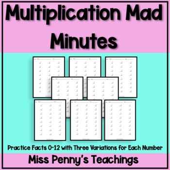 Preview of Multiplication Mad Minutes 0-12