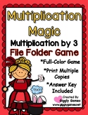 Multiplication Magic Multiplying by 3s File Folder Game