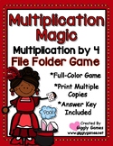 Multiplication Magic Multiplying by 4s File Folder Game