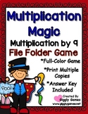 Multiplication Magic Multiplying by 9s File Folder Game