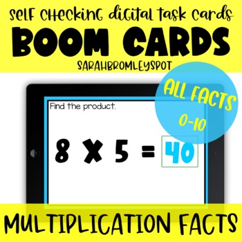 Preview of Multiplication Mashup Facts 0-10 Boom Cards™