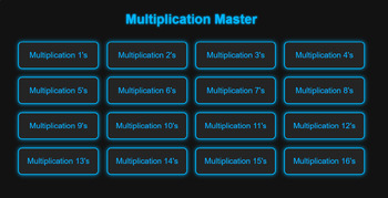 Preview of Multiplication Master  1 -16's